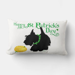 St Patrick's Day Scottish Terrier Lumbar Cushion