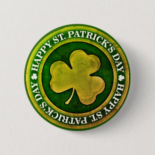 St Patrick's Day Seal 6 Cm Round Badge