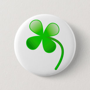 St. Patrick's Day Shamrock 6 Cm Round Badge