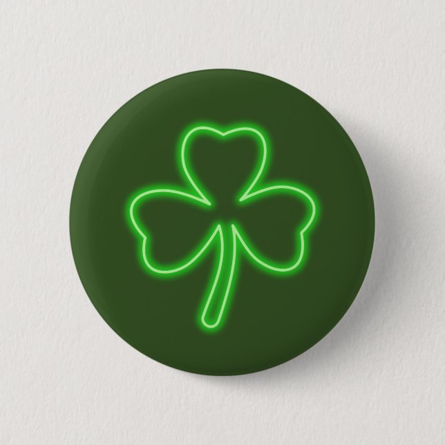 St. Patrick's Day Shamrock 6 Cm Round Badge (Front)