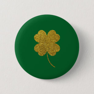 St. Patrick's Day Shamrock 6 Cm Round Badge
