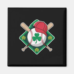 St Patricks Day Shamrock Baseball Irish For Kids B Magnet