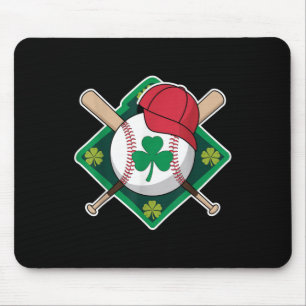 St Patricks Day Shamrock Baseball Irish For Kids B Mouse Pad