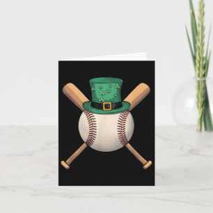 St Patricks Day Shamrock Baseball Leprechaun Hat M Card