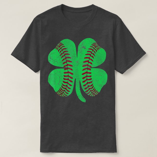 St Patricks Day Shamrock Baseball Saint Paddys Kid T-Shirt (Design Front)