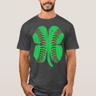 St Patricks Day Shamrock Baseball Saint Paddys Kid T-Shirt