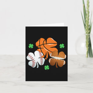 St Patricks Day Shamrock Basketball Baseball Irish Card