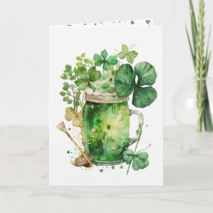St. Patrick's Day Shamrock Bouquet Card