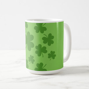St Patrick's Day Shamrock Clover Pattern Coffee Mug