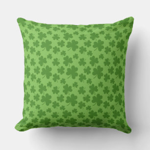 St Patrick's Day Shamrock Clover Pattern Cushion