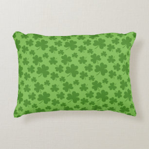 St Patrick's Day Shamrock Clover Pattern Decorative Cushion