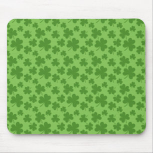 St Patrick's Day Shamrock Clover Pattern Mouse Pad