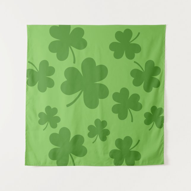 St Patrick's Day Shamrock Clover Pattern Tapestry (Front)