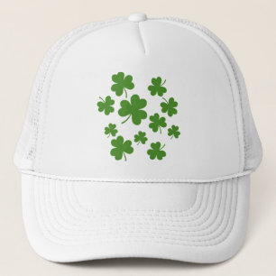 St Patrick's Day Shamrock Clover Pattern Trucker Hat