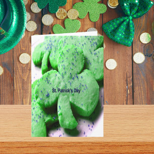 St. Patrick's Day Shamrock Cookies Card
