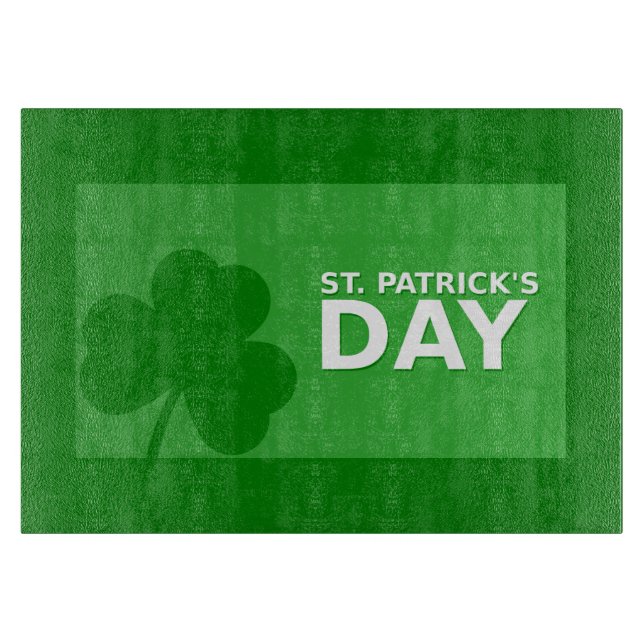 St Patrick's Day Shamrock Cutting Board (Front)