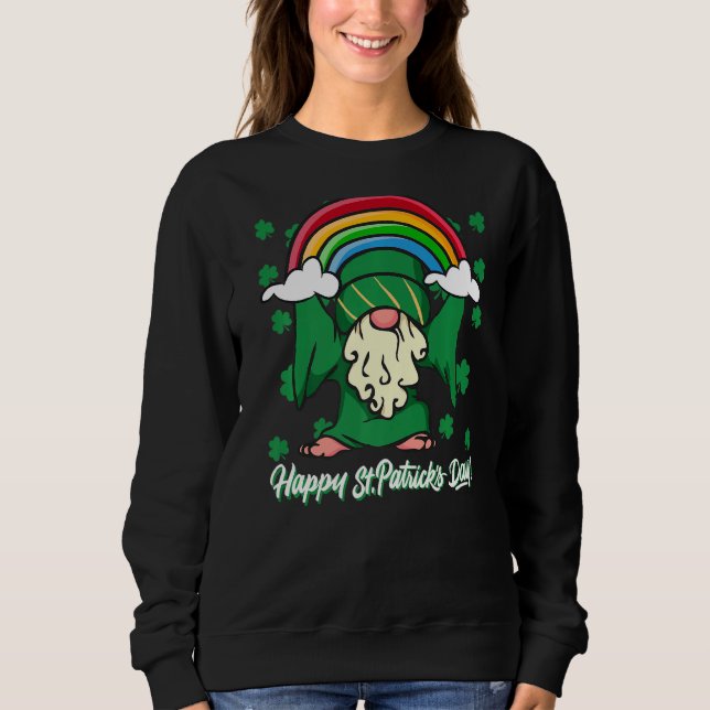 St Patrick's Day Shamrock Gnome Shenanigans With M Sweatshirt (Front)