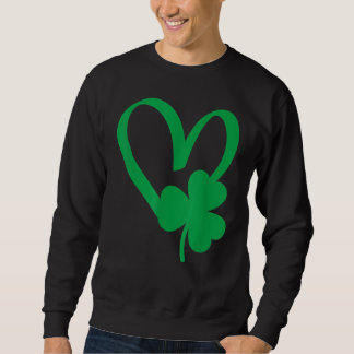St Patrick's Day Shamrock Heart Sweatshirt