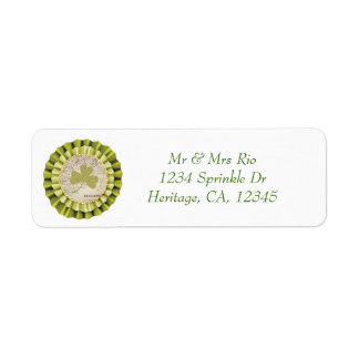 St. Patrick's Day Shamrock Leaf Address Label Return Address Label
