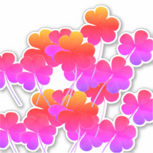 St Patrick's Day Shamrock Leaf Pink Colourful Cute