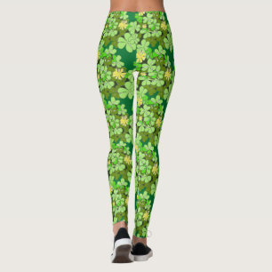 St Patricks Day Shamrock   Leggings