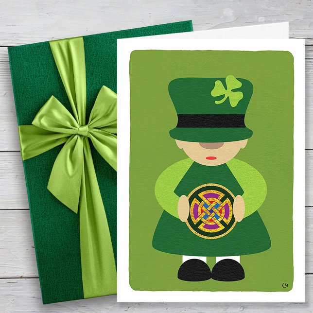St. Patrick's Day Shamrock Leprechaun Card (Creator Uploaded)