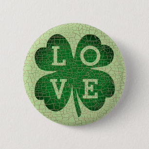 St Patrick's Day Shamrock Love 6 Cm Round Badge