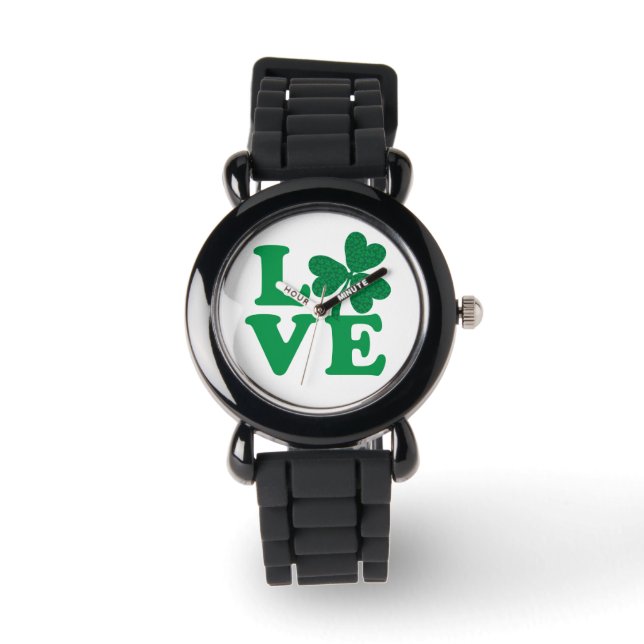 St. Patrick's Day Shamrock Love Watch (Front)