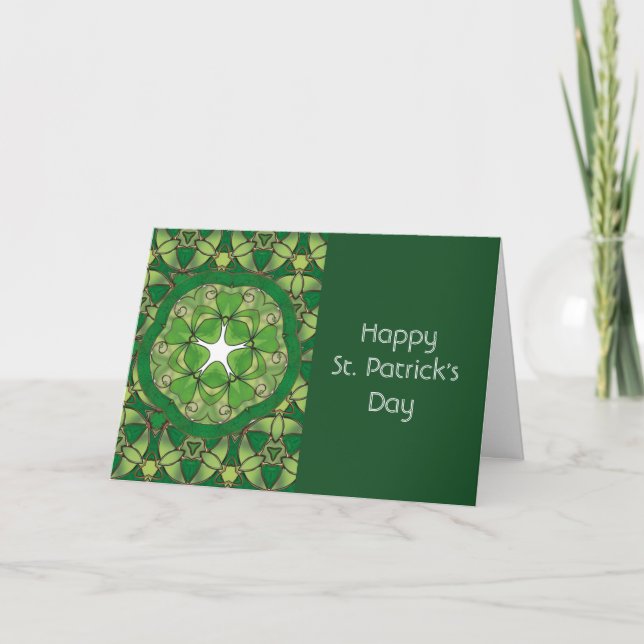 St. Patrick's Day Shamrock Luck of the Irish Card (Front)