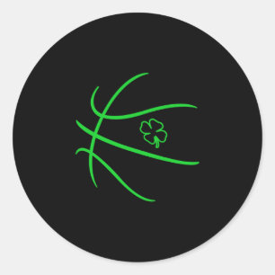 St Patricks Day Shamrock Lucky Sketll Irish Boys M Classic Round Sticker