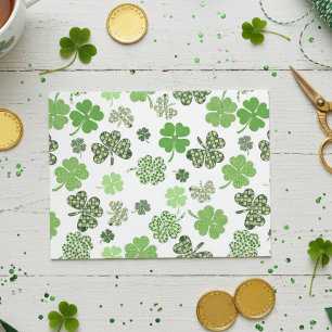 St. Patrick's Day Shamrock Minimalistic Simple Postcard