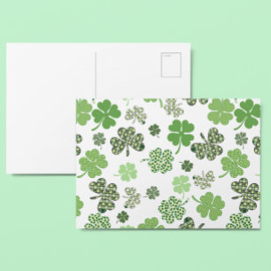 St. Patrick's Day Shamrock  Minimalistic Simple Postcard