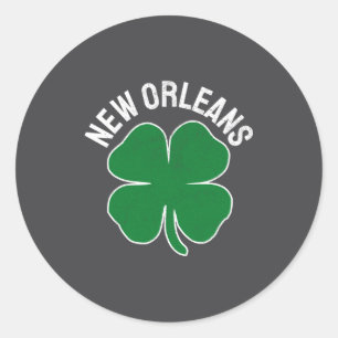 St. Patrick's Day Shamrock New Orleans La Irish Me Classic Round Sticker