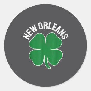 St. Patrick's Day Shamrock New Orleans La Irish Me Classic Round Sticker