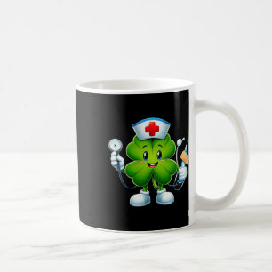 St Patricks Day Shamrock Nurse Saint Paddys Scrub Coffee Mug