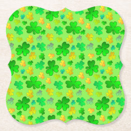 St. Patrick's Day Shamrock Paper Coaster