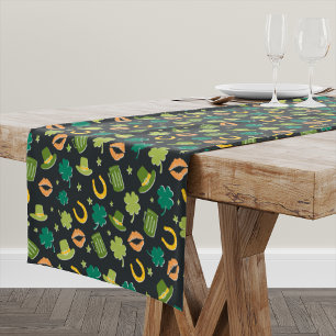 St. Patrick's Day Shamrock Pattern Short Table Runner