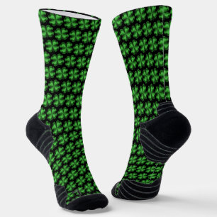 St Patrick's Day Shamrock Pattern  Socks