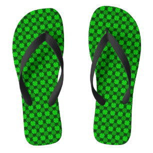 St. Patrick's Day Shamrock Pattern Thongs