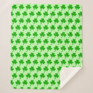 St. Patrick's Day Shamrock Pot of Gold Celtic Knot Sherpa Blanket
