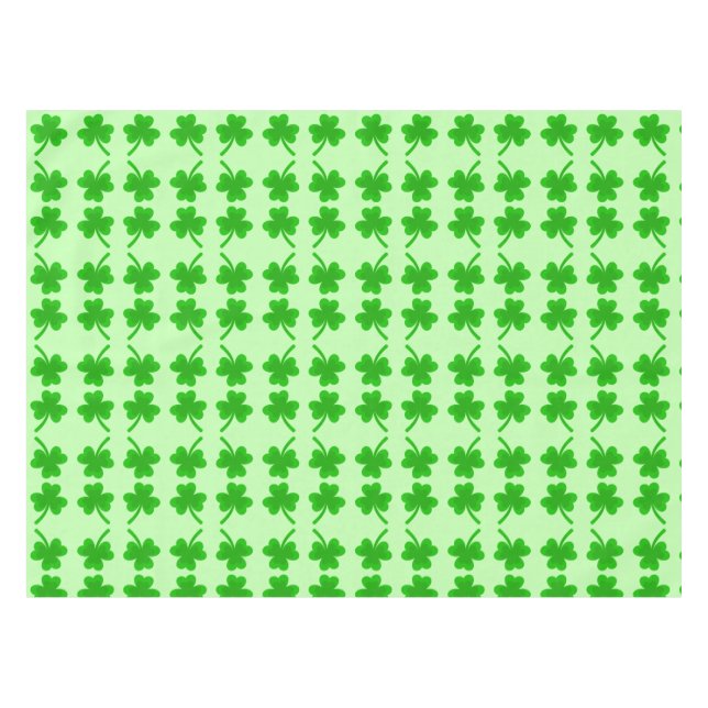 St. Patrick's Day Shamrock Pot of Gold Celtic Knot Tablecloth (Front (Horizontal))