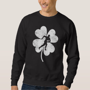 St Patricks Day Shamrock Rugby Retro Leprechaun Sp Sweatshirt