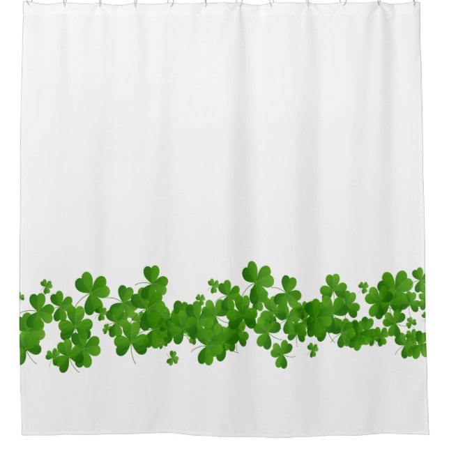 St Patricks Day Shamrock  Shower Curtain (Front)