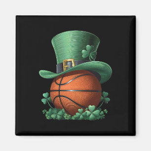 St Patricks Day Shamrock Sketll Leprechaun Men Boy Magnet