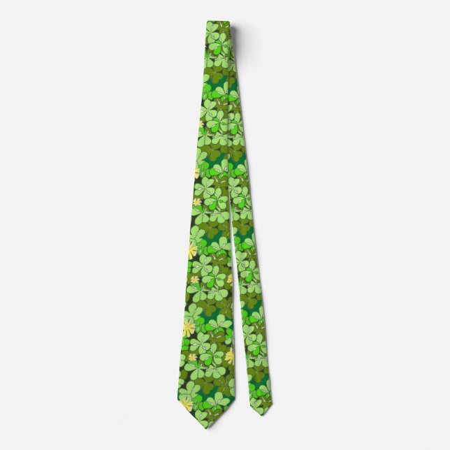 St Patricks Day Shamrock Tie (Front)