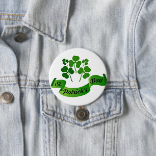 St. Patrick's Day shamrocks 7.5 Cm Round Badge