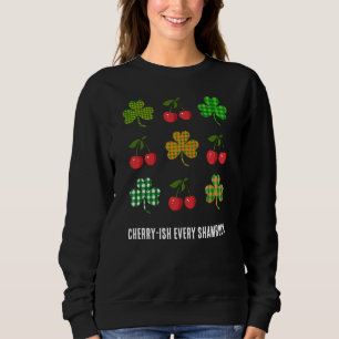 St Patricks Day SHAMROCKS AND CHERRIES Coquette Sweatshirt