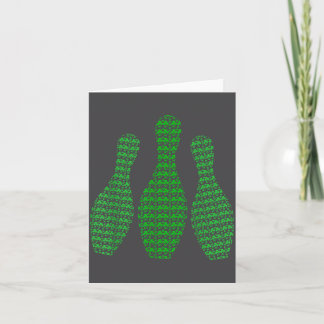 St. Patrick's Day Shamrocks Bowling Irish Outfit Card