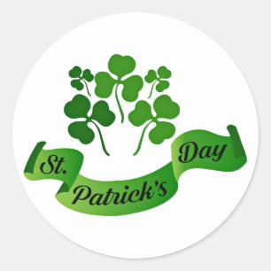St. Patrick's Day Shamrocks Classic Round Sticker