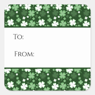 St. Patrick's Day Shamrocks Gift Tag